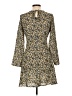 Glamorous 100% Polyester Print Yellow Ivory Casual Dress Size 12 - photo 2