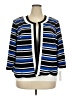 Studio One Stripes Blue Blazer Size 24w - photo 1