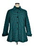 Sole Diane Studio Polka Dots Teal 3/4 Sleeve Button-Down Shirt Size XL - photo 1
