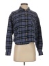 Altar'd State 100% Cotton Plaid Blue Long Sleeve Button-Down Shirt Size S - photo 1