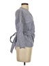 J.Crew Stripes Blue 3/4 Sleeve Blouse Size XXS - photo 4