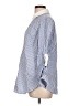 Finley Stripes Blue Long Sleeve Blouse Size L - photo 5