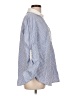 Finley Stripes Blue Long Sleeve Blouse Size L - photo 4