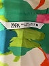 Zara 100% Polyester Print Green Long Sleeve Blouse Size L - photo 7