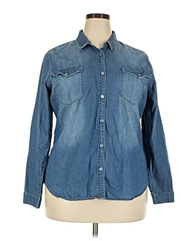 Faded Glory Long Sleeve Button-Down Shirt (view 1)