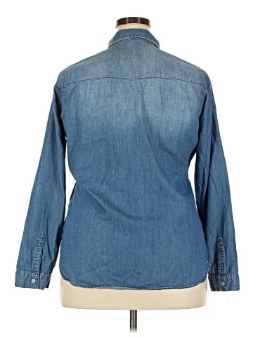 Faded Glory Long Sleeve Button-Down Shirt (view 2)