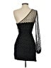 Hours 100% Polyester Polka Dots Black Cocktail Dress Size XXS - photo 2