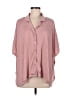 Flora Nikrooz Pink 3/4 Sleeve Button-Down Shirt Size M - photo 1