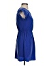 Pink Rose 100% Polyester Solid Blue Casual Dress Size XS - photo 4