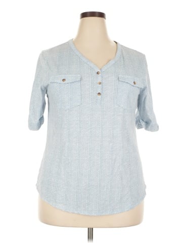 Croft & Barrow 3/4 Sleeve Button-Down Shirt (view 1)