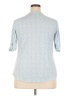 Croft & Barrow Blue 3/4 Sleeve Button-Down Shirt Size XXL - photo 2
