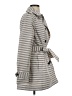 Banana Republic 100% Polyester Stripes Gray Trenchcoat Size S - photo 4