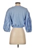 Zara Blue 3/4 Sleeve Top Size S - photo 2