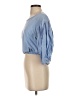 Zara Blue 3/4 Sleeve Top Size S - photo 5