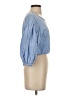 Zara Blue 3/4 Sleeve Top Size S - photo 4
