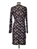MICHAEL Michael Kors Chevron-herringbone Purple Cocktail Dress Size L - photo 2