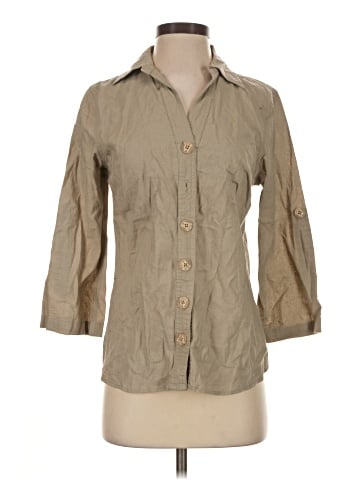 Zoe D. 3/4 Sleeve Button-Down Shirt (view 1)