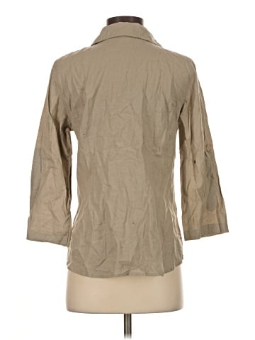 Zoe D. 3/4 Sleeve Button-Down Shirt (view 2)