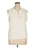 Paige 100% Viscose Ivory Sleeveless Blouse Size XL - photo 1
