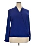 Mossimo 100% Polyester Blue Long Sleeve Blouse Size XXL - photo 1