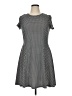 Elle Houndstooth Gray Casual Dress Size XL Petite - photo 1