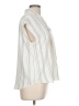 Ann Taylor 100% Polyester Stripes Ivory Sleeveless Blouse Size Lg Petite - photo 4