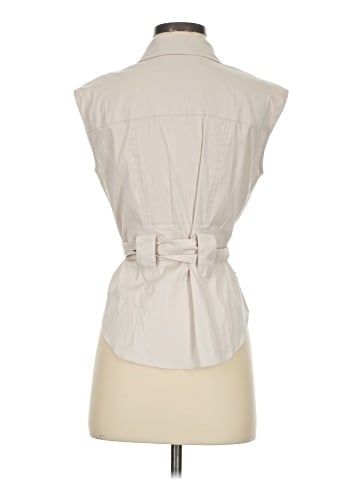 White House Black Market Sleeveless Button-Down Shirt (view 2)