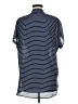 Suzanne Betro Stripes Blue Short Sleeve Button-Down Shirt Size M - photo 2