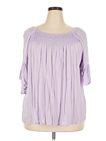 a.n.a. A New Approach 3/4 Sleeve Blouse (view 1)