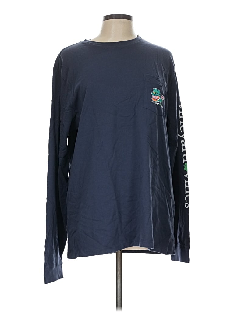 Pre-owned Vineyard Vines Long Sleeve T-shirt In Blue