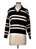 T Tahari Stripes Black Pullover Sweater Size L - photo 1