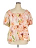 Torrid Pink Short Sleeve Blouse Size 3X Plus (3) - photo 1