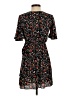 Aqua Floral Black Casual Dress Size XS - photo 2