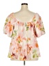 Torrid Pink Short Sleeve Blouse Size 3X Plus (3) - photo 2