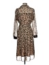 Marella Animal Print Brown Casual Dress Size 10 - photo 2