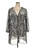 Perceptions 100% Polyester Gray Kimono Size 24 - photo 1