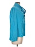 J.Crew 100% Silk Teal Long Sleeve Silk Top Size L - photo 4