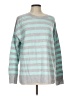 Caslon Stripes Silver Pullover Sweater Size L - photo 1