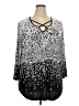 Allison Daley Silver 3/4 Sleeve Blouse Size 3X - photo 1