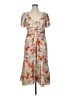 Cinq à Sept Floral Orange Pink Ivory Casual Dress Size 14 - photo 1