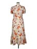 Cinq à Sept Floral Orange Pink Ivory Casual Dress Size 14 - photo 2