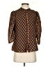 Eva Franco Argyle Orange 3/4 Sleeve Blouse Size 4 - photo 1