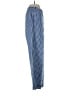 LOFT Beach 100% Cotton Checkered-gingham Blue Casual Pants Size S - photo 4