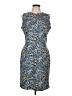 J. McLaughlin Print Blue Cocktail Dress Size L - photo 1