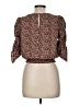 Paper Crane 100% Polyester Brown 3/4 Sleeve Blouse Size M - photo 2