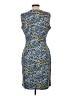 J. McLaughlin Print Blue Cocktail Dress Size L - photo 2