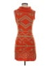 Mine 100% Acrylic Graphic Orange Cocktail Dress Size S - photo 1