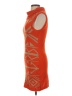 Mine 100% Acrylic Graphic Orange Cocktail Dress Size S - photo 5