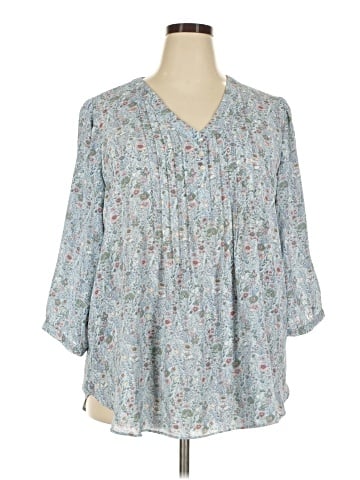 Rose + Olive 3/4 Sleeve Blouse (view 1)
