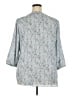 Rose + Olive 100% Polyester Blue 3/4 Sleeve Blouse Size 2X - photo 2